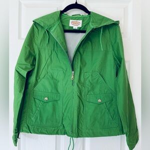 Talbots | Green Hooded Rain Jacket | Lightweight Spring Utility